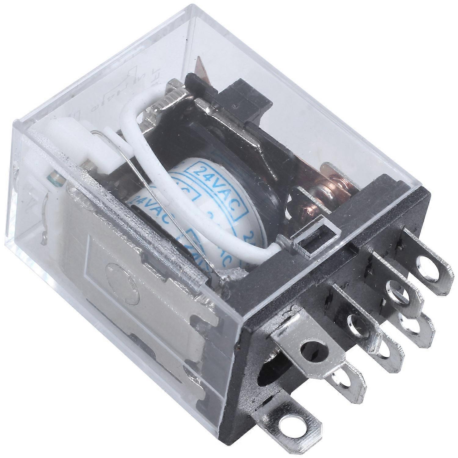 Relais électromagnétique JQX-13F LY2 AC 24 V, bobine 8 broches DPDT, LED rouge