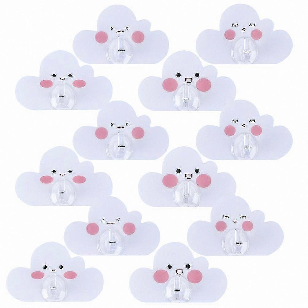 Cloud-Shaped Adhesive Hooks for Wall, 60-Pack Hanging Solution