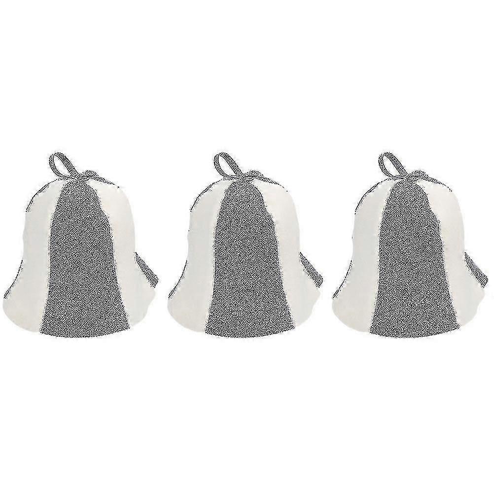 3 Pcs Felt Sauna Hats, Thick, Protective and Comfortable