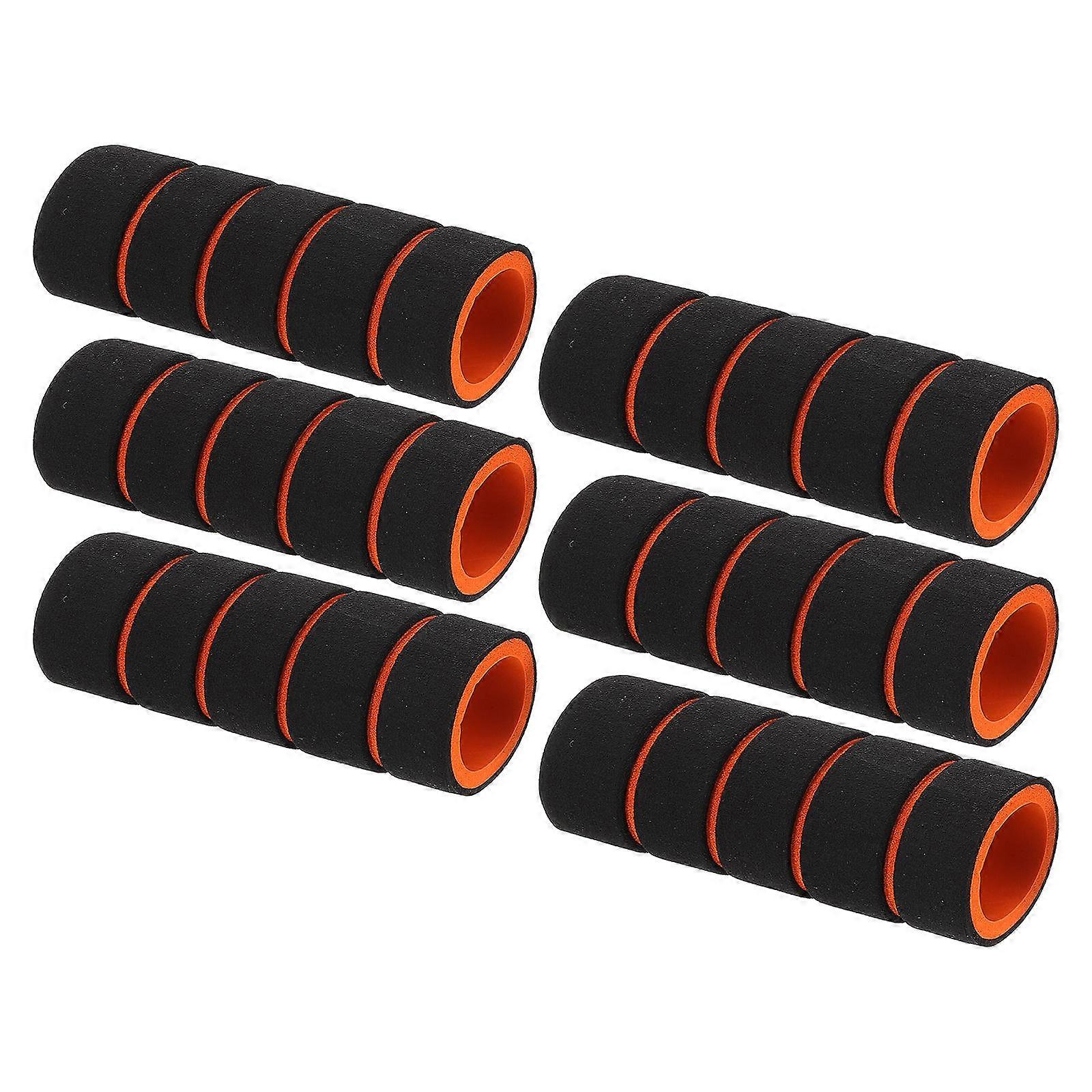Single Bar Sponge Handle Grips for Non Slip Pull Up Bars 6Pcs Set Black
