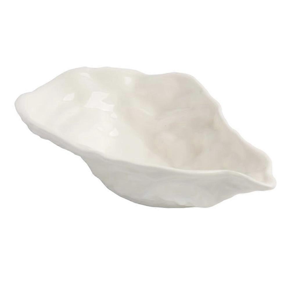 Porcelain Oyster Tray for Serving Seafood White Ceramic Serving Plate