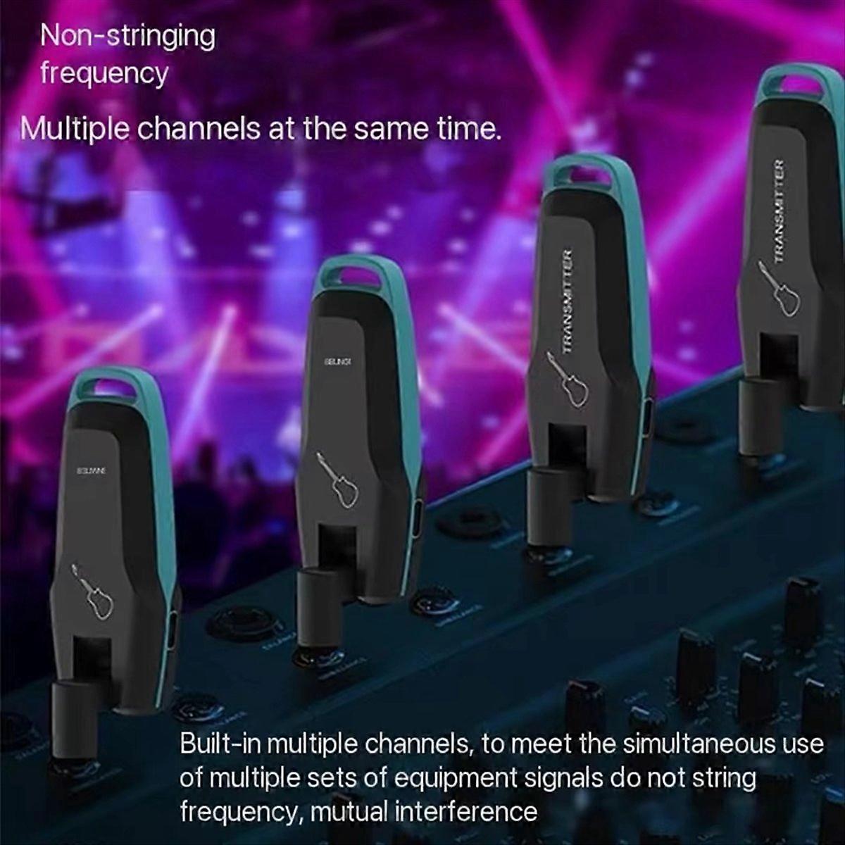 WS-70 UHF Gitarren-Funksender-Empfänger Wiederaufladbar Multi A