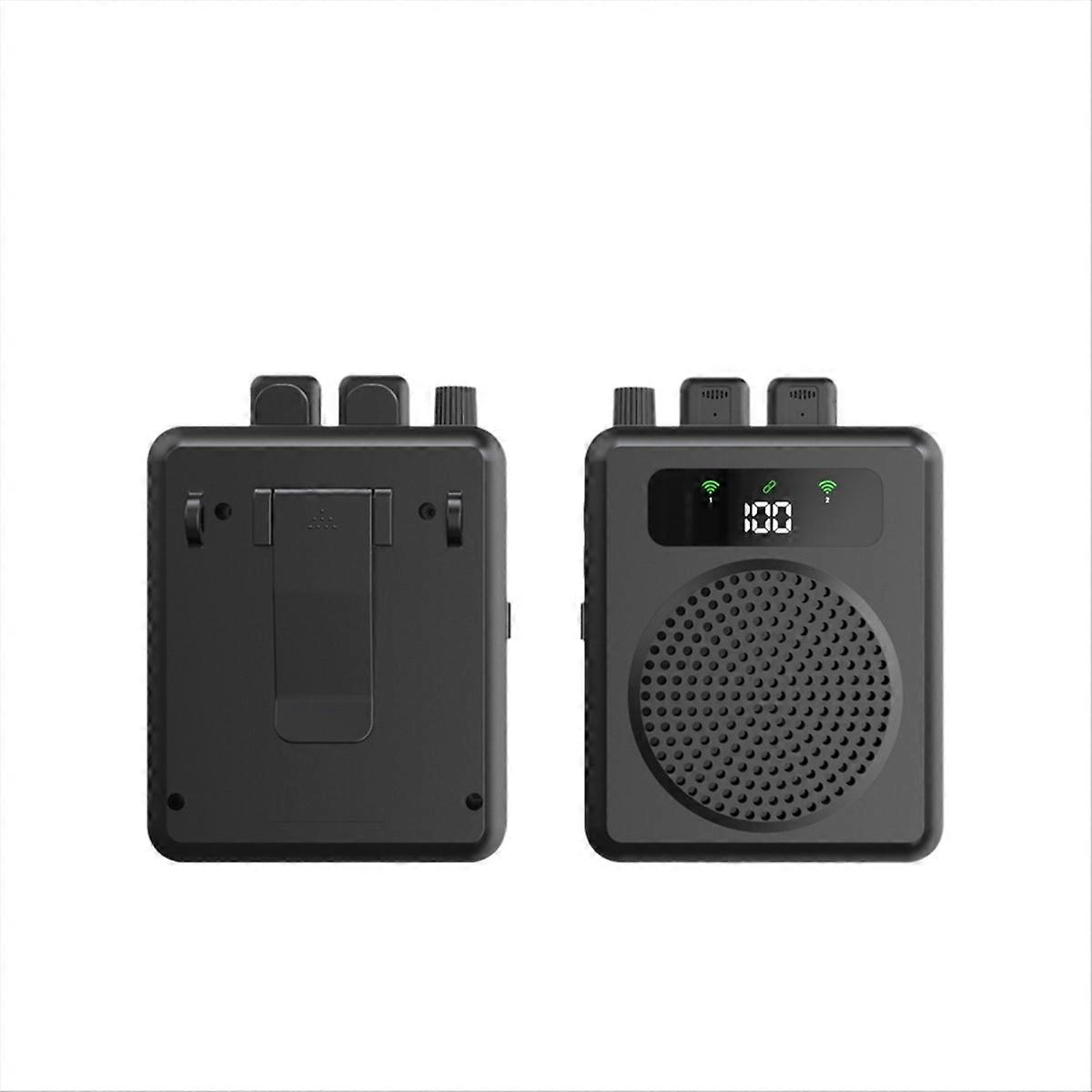 Mini Wireless Speaker with Lavalier Microphone Black