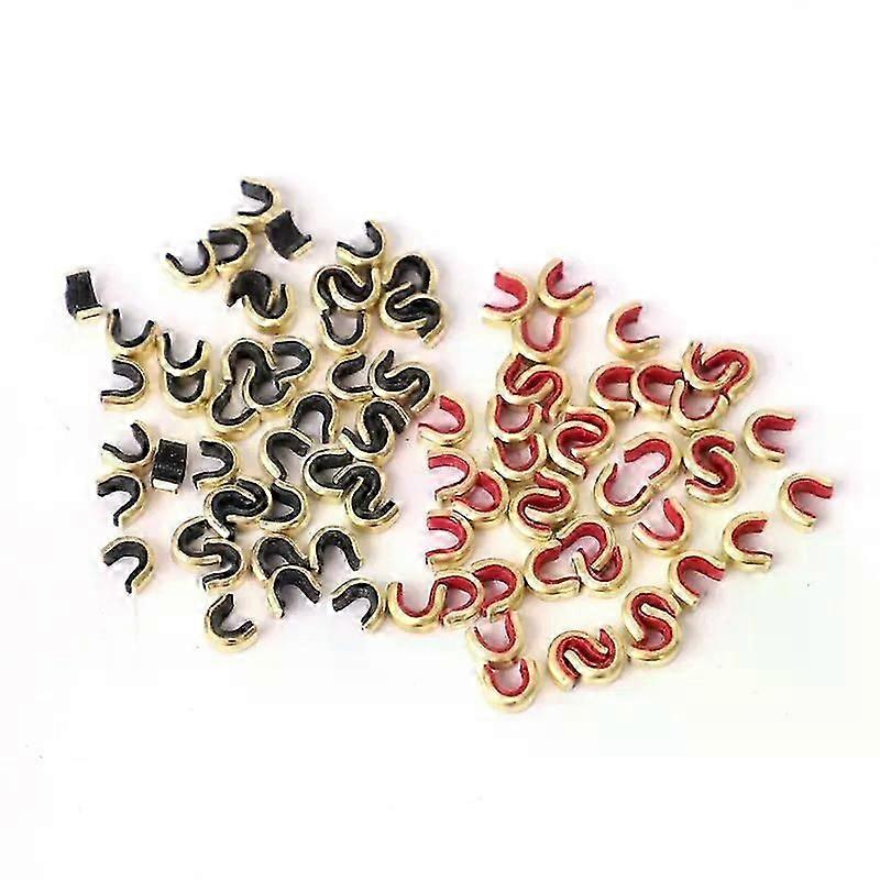 10/30pcs Bow Strings Buckle Clip Nock Set Copper Nocking Point Bow String Position Tool Archery Shooting Accessories