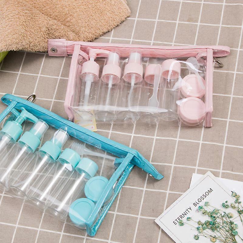 11pcs Travel Refillable Bottle Kit Portable PP Plastic Essence Shampoo Lotion Body Wash Container Portable on Airplane Compact
