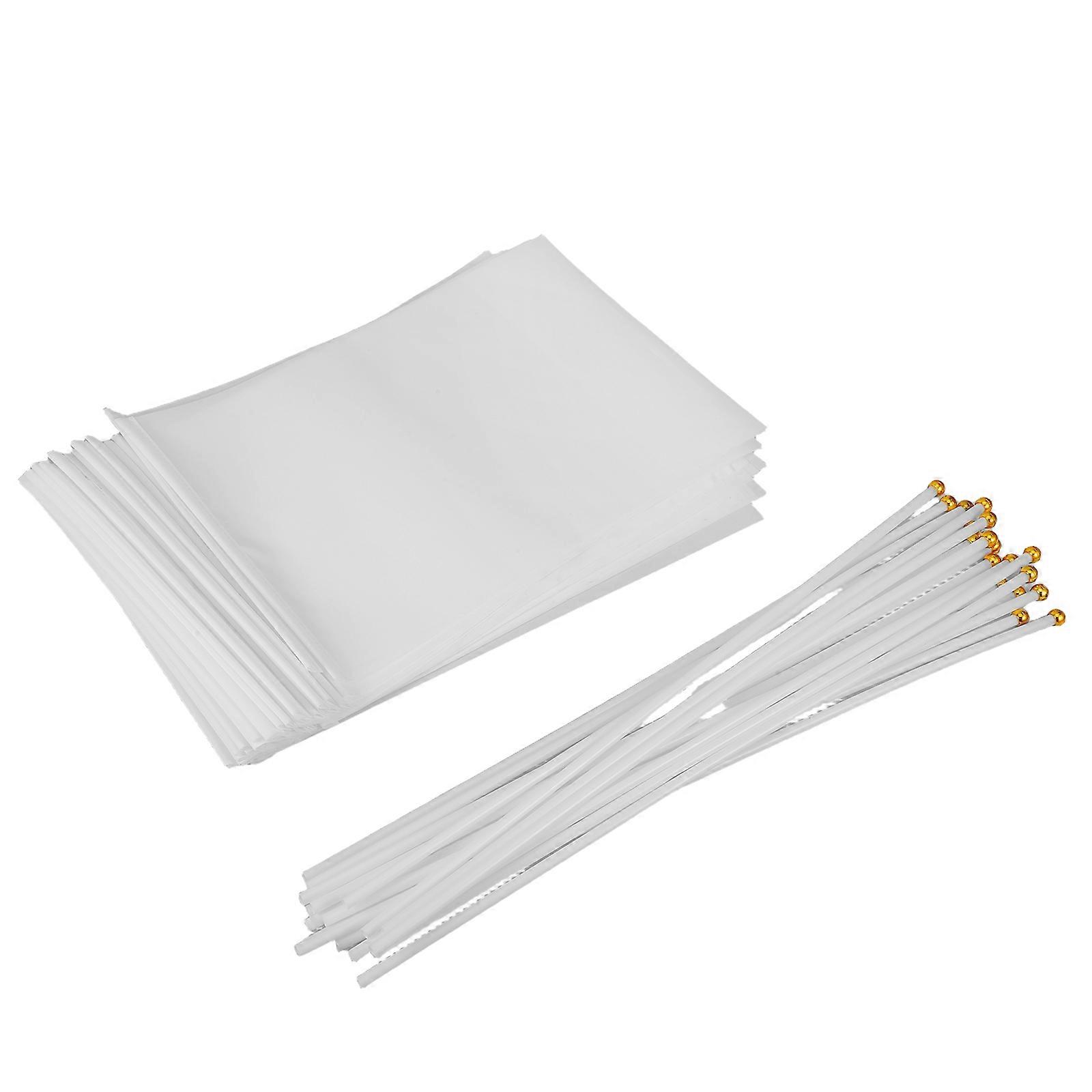 White Polyester Handheld Flags for Event Decoration 50Pcs Mini Flags