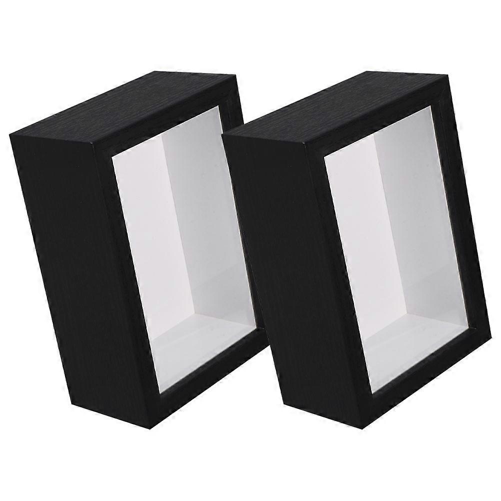 Black 2Pcs Picture Frame for Pressed Plant Exhibit