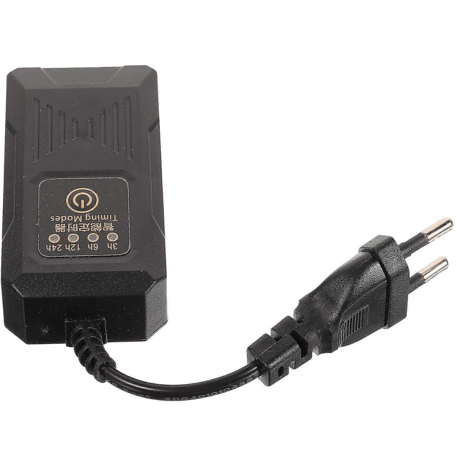 Aquarium Light Timer Controller for Fish Tank Use 2Pcs Black Plastic Timer