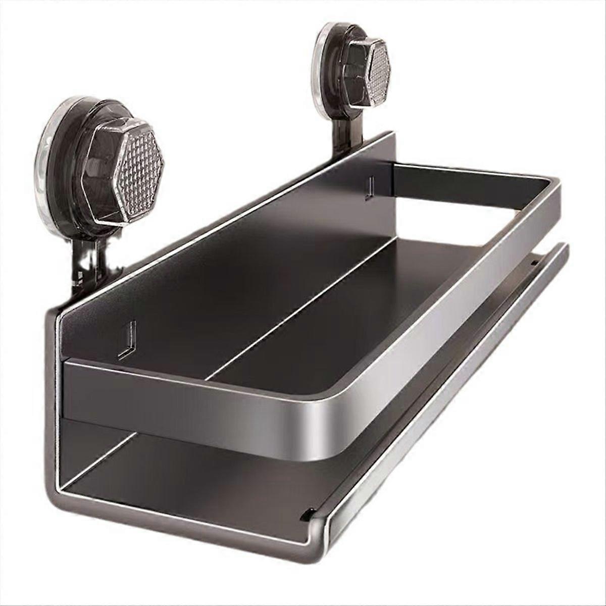 Bathroom Suction Cup Shelf - Wall Mounted Storage Rack for Shower,