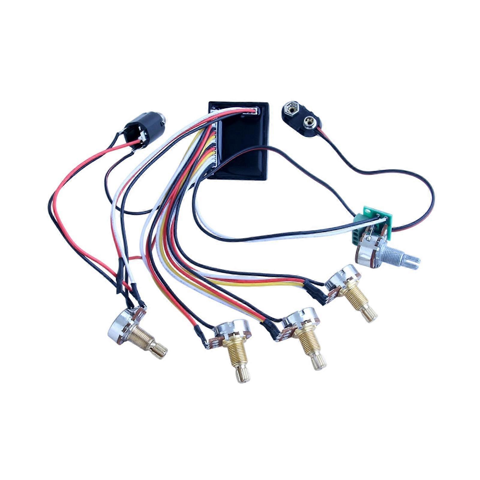 Pre Wired Active & Passive EQ Stable Performance Replace Wired Bass Circuit
