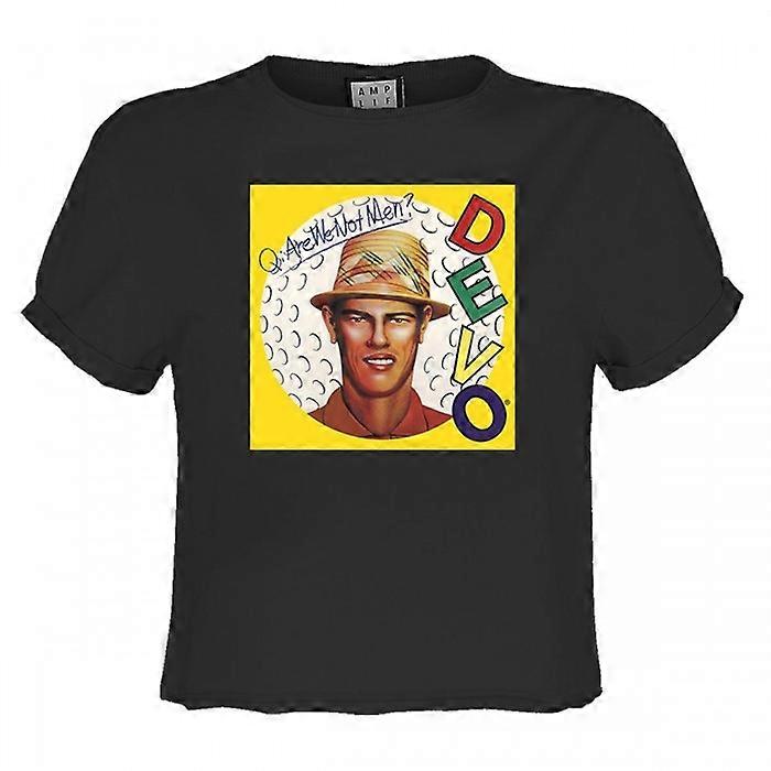 Amplified Womens/Ladies Are We Not Men DEVO Crop Top