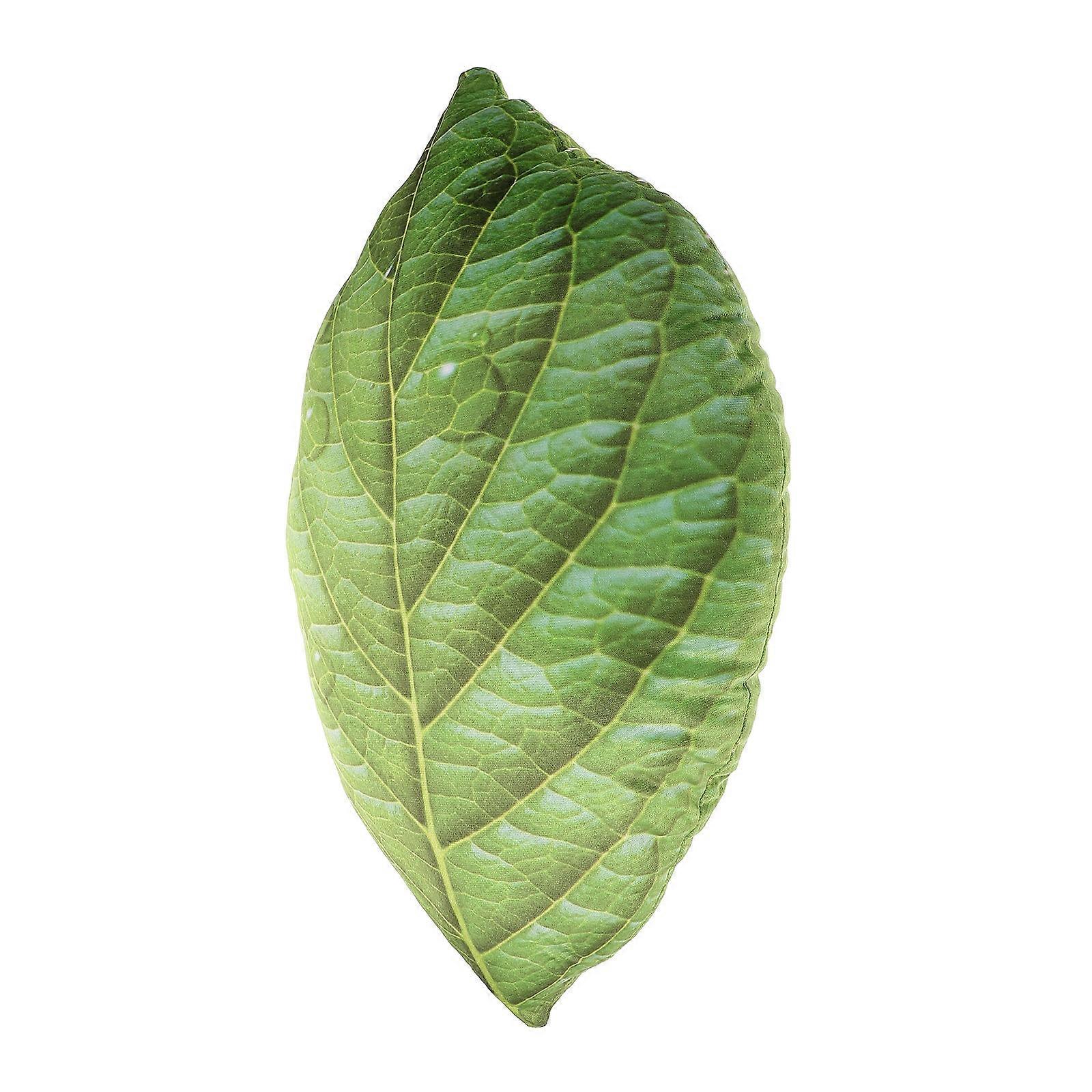 Leaf Throw Pillow for Home Decor Green Fabric with
