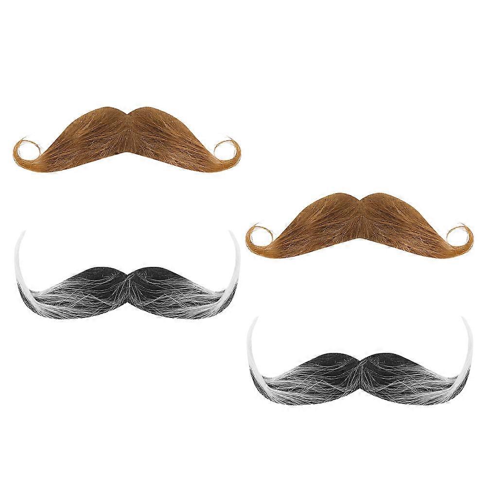 Realistic Fake Beard for Halloween 4Pcs Costume Prop Accessory
