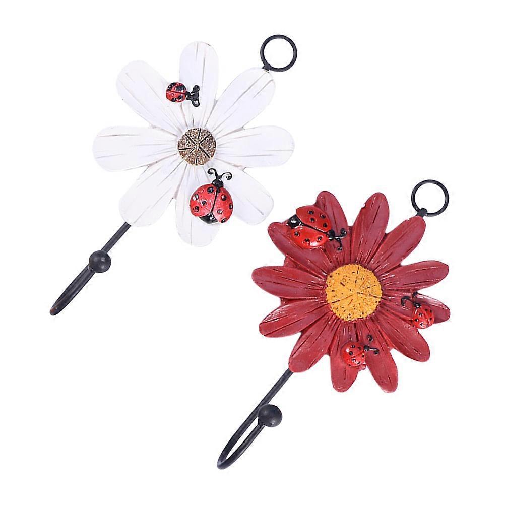 Key Coat Hooks Wall Mount for Use 8Pcs Flower Shape Hanging Hooks