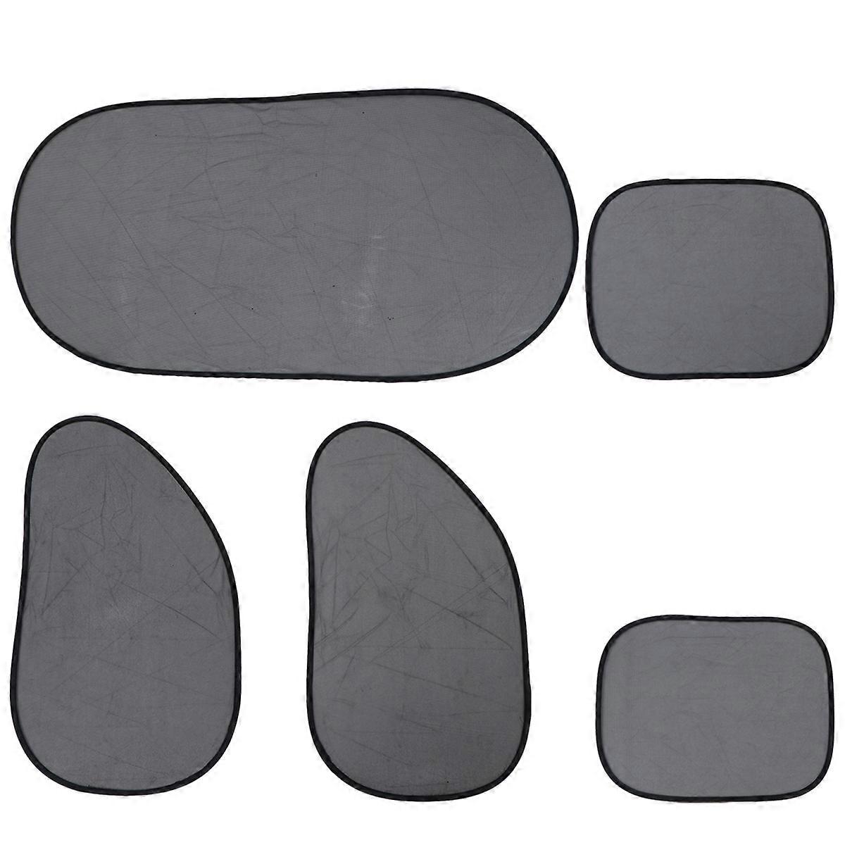 Suction Cup Sun Visors Shade Polyester Material Vehicle Protection 5Pcs