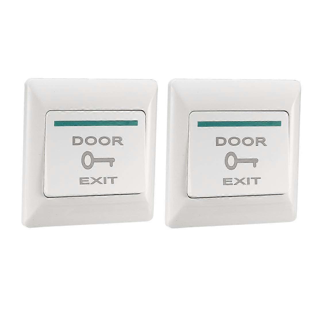 Push Button Switch with Automatic Reset and FlameRetardant Panel for Door Access Control 2Pcs
