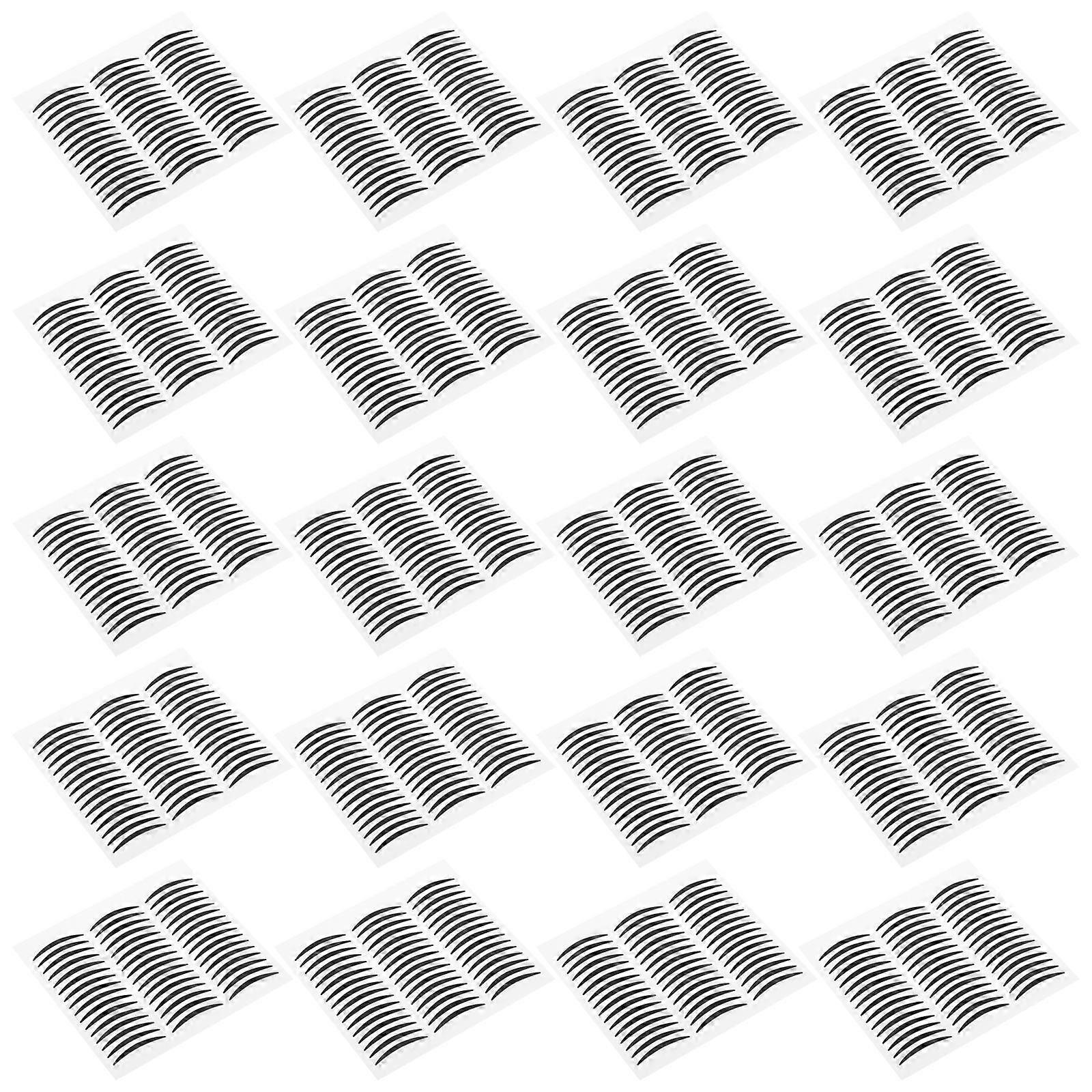 Black Eyeliner Stickers for Makeup 20 Sheets Single Sided Adhesive