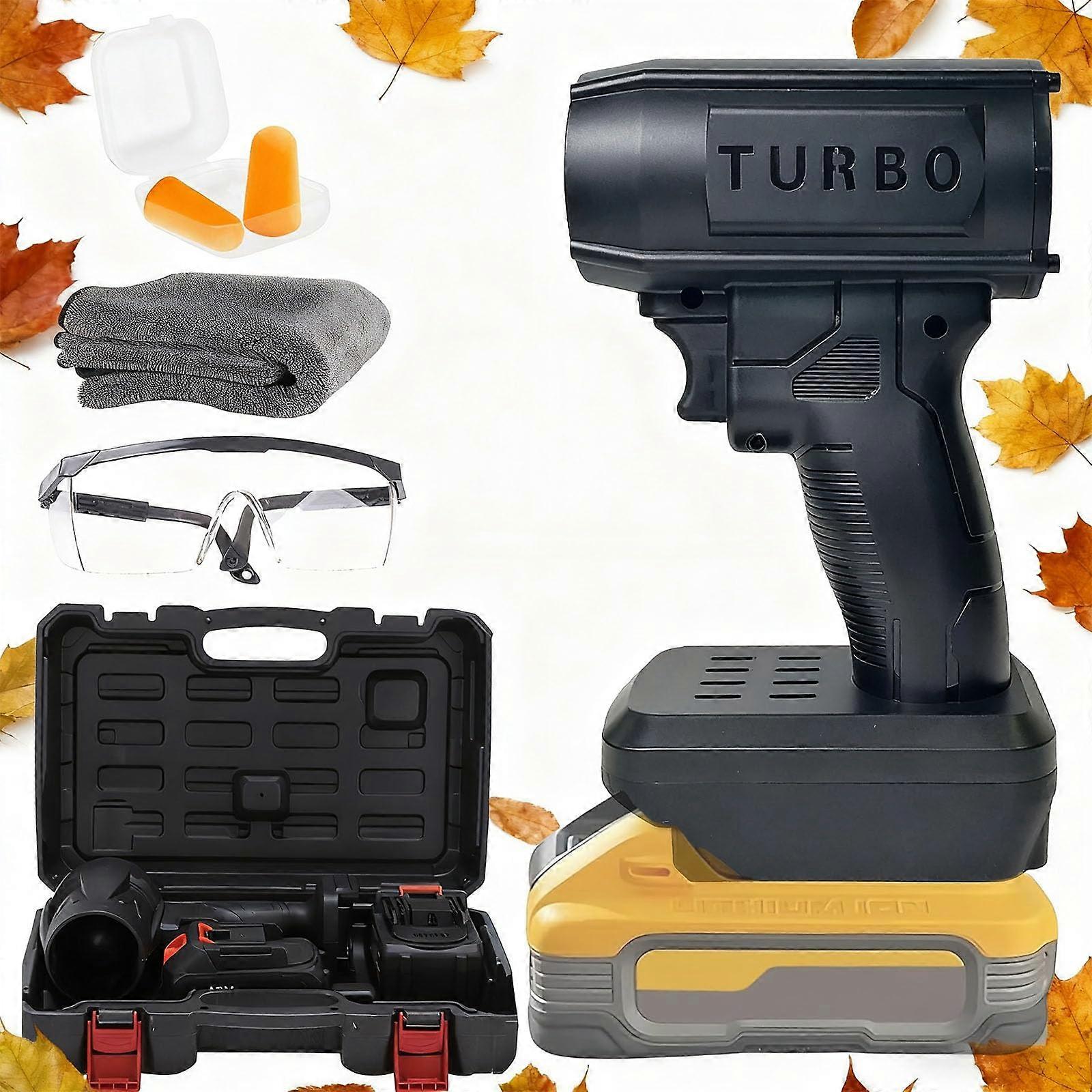 Cordless Handheld Leaf Blower 80000RPM  Power Adjustable Speed for Patio Car Drying Camping