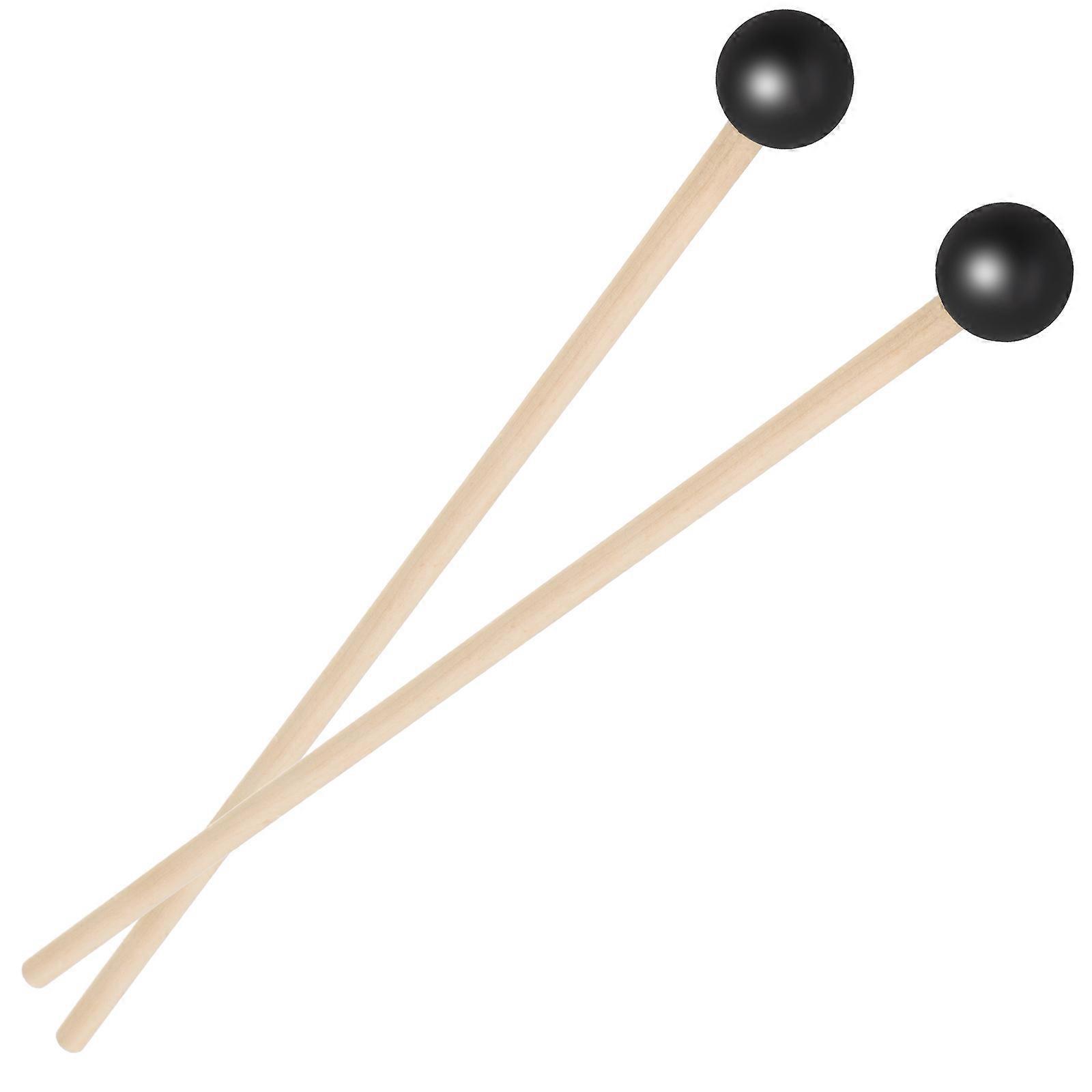 Drum Sticks Tongue Drum Mallets for Playing 1Pair Black Percussion Set