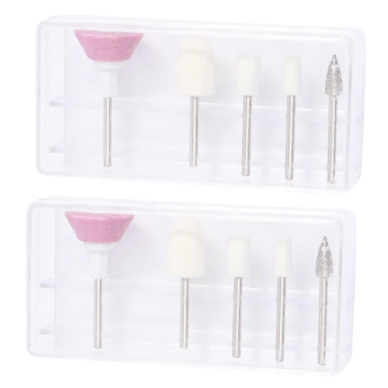 Nail Drill Bits Set with MultiType Heads, Dual Box Organization for Manicure and Pedicure