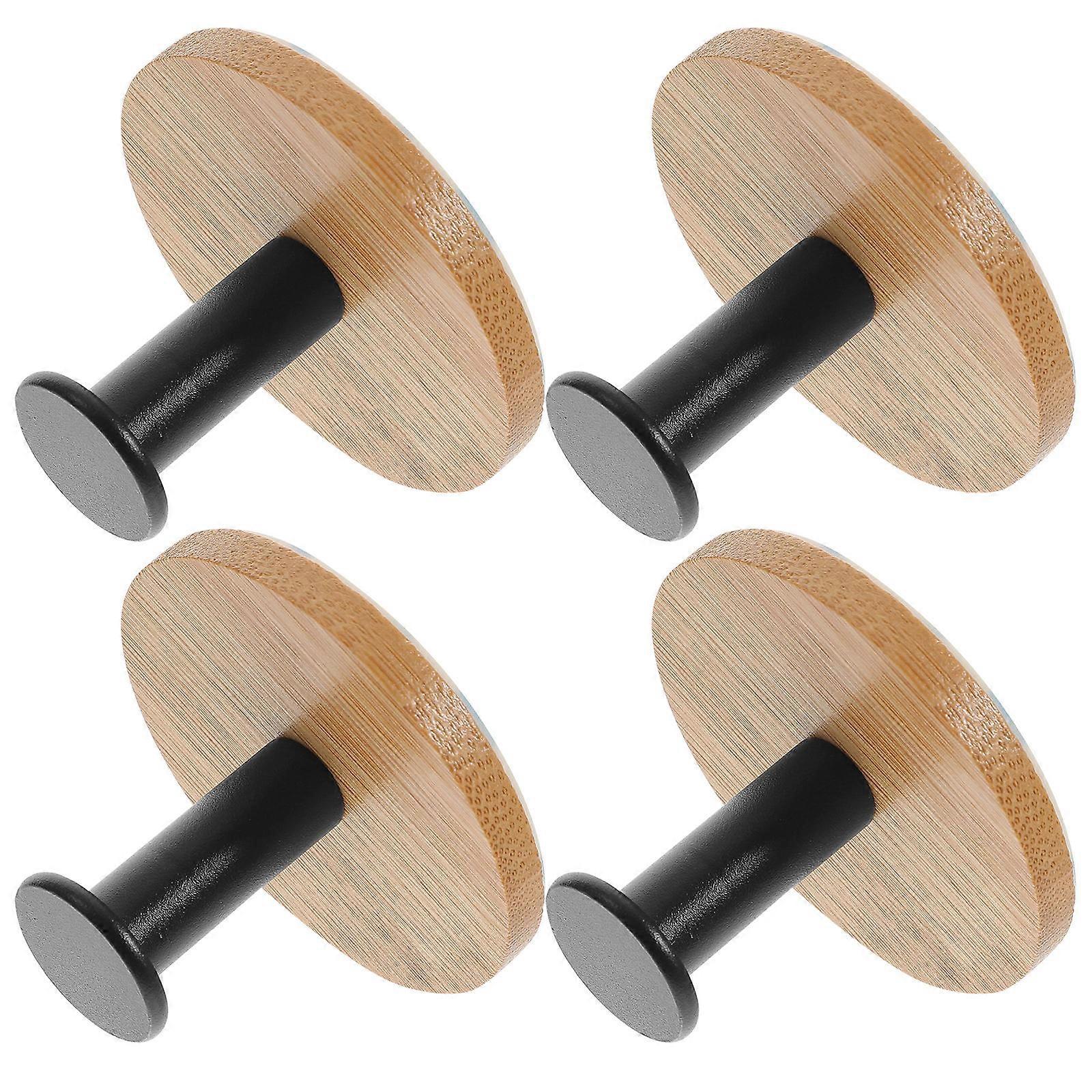 Bamboo Adhesive Wall Hook Self Adhesive Heavy Duty Wall Hanger 8Pcs