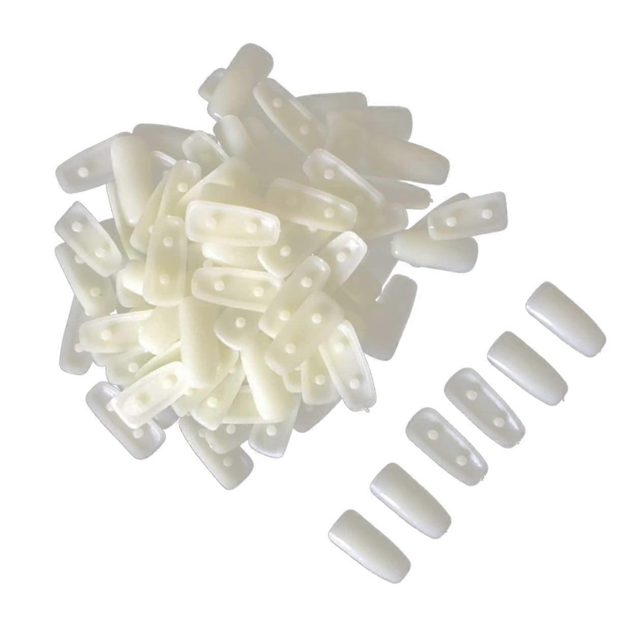 200pcs Beige Nail Tips for Practice and Clear Display Wheel for Salon and Beginner Use