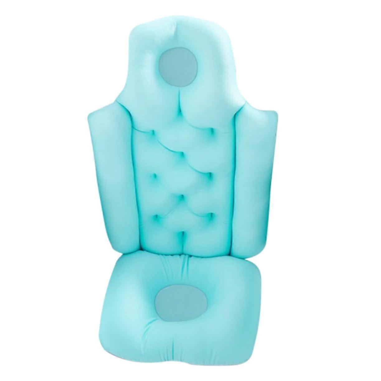 Full Body Bath Pillow for Bathtub with Ergonomic Back Support and Secure Snap Fasteners
