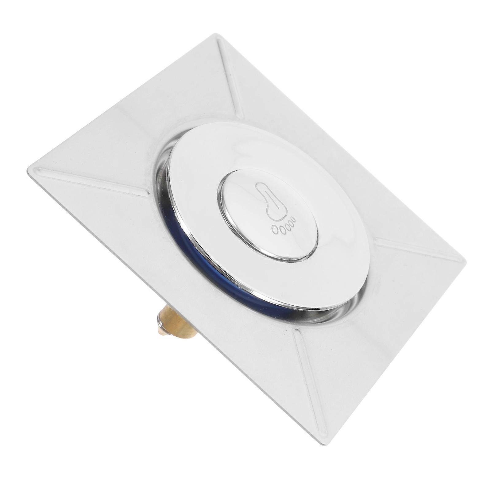 Silver Sink Drain Stopper for Odor Prevention Bathroom Accessory