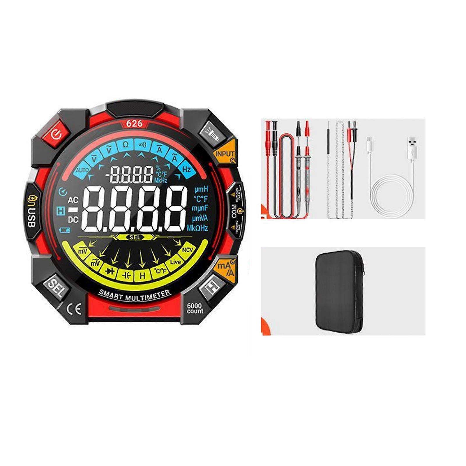 Digital Multimeter, Auto Ranging, Voltages, Current,Resistance Continuitys NCV Live with Data Hold Auto Shut Offs Multicolor