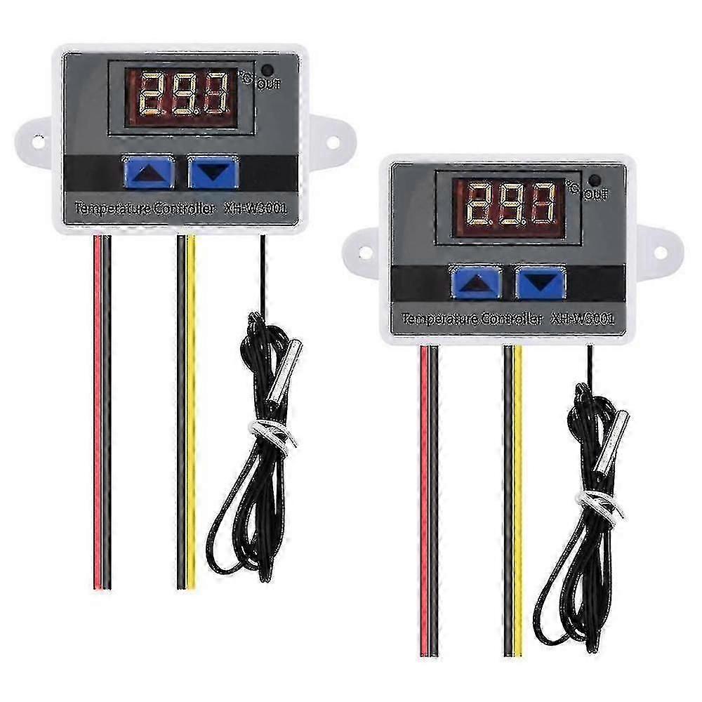 2pcs Xh-w3001 Digital Temperature Controller With Sensor Ac110v-220v Thermostat Temperature Switch
