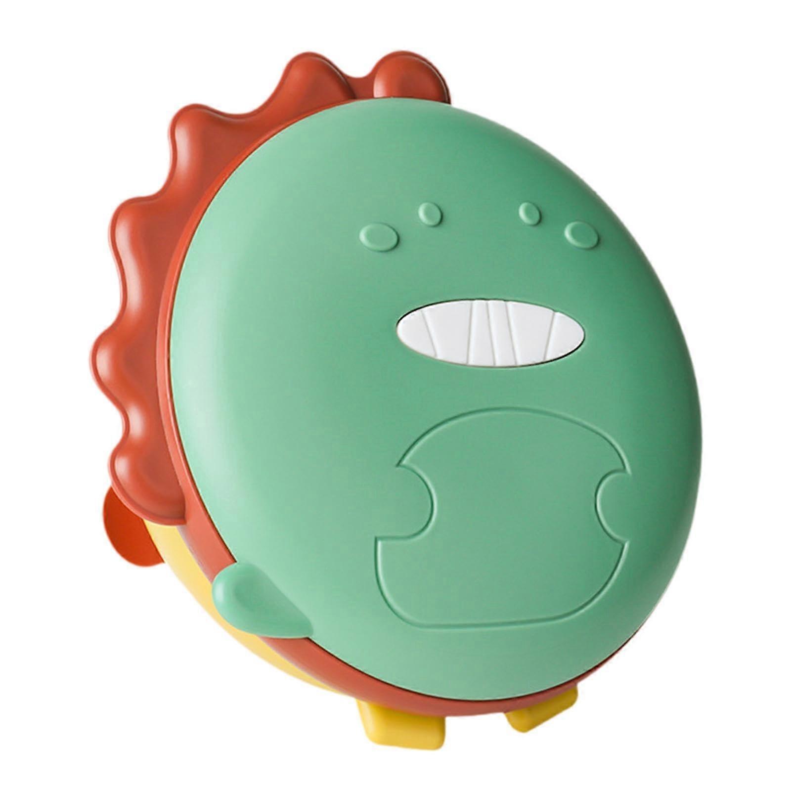 Baby Suction Bowl with Lid and Divided Sections, Strong Table Suction, Green