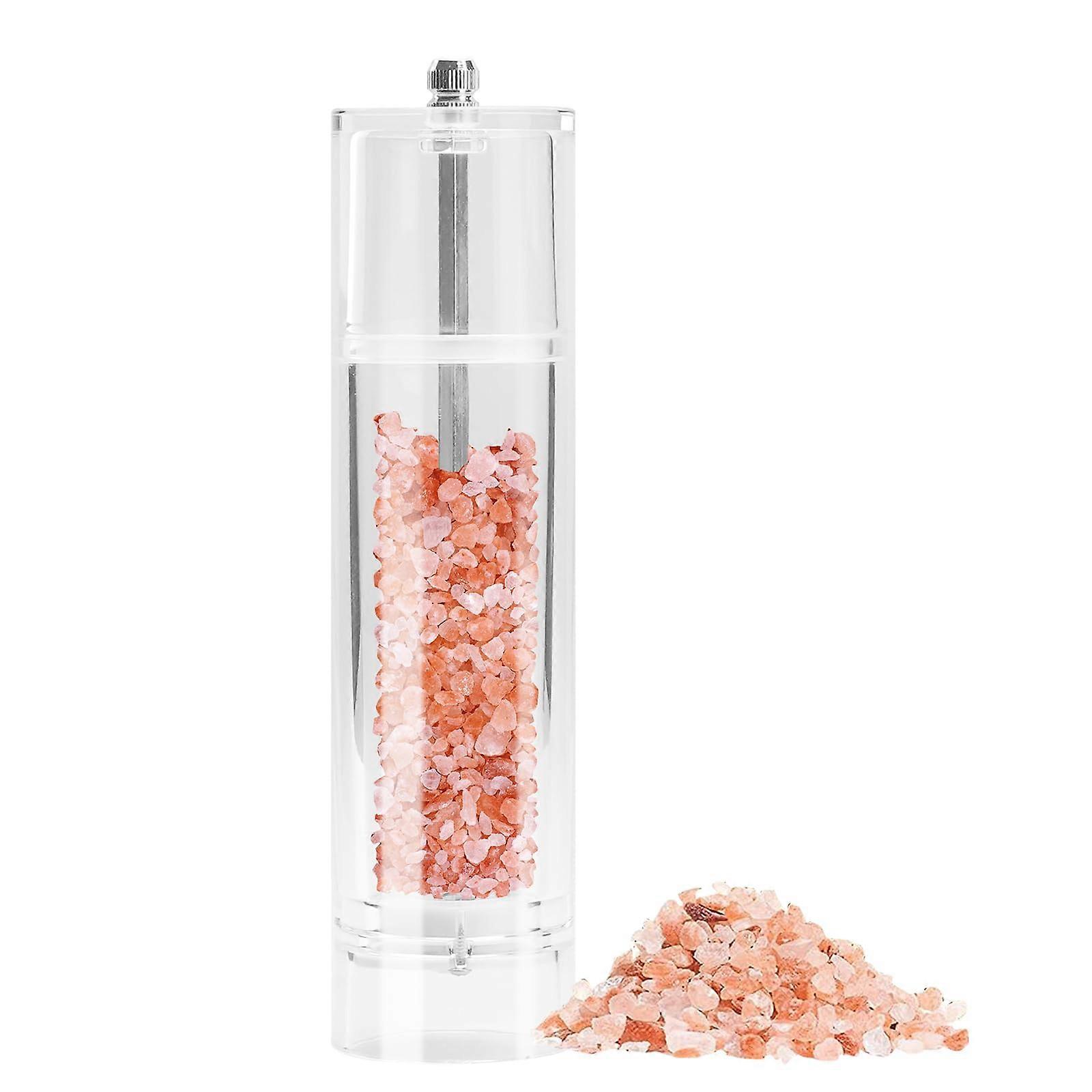 Salt and Pepper Grinder Mill 8Inch Adjustable Coarseness Refillable with Ceramic Rotor Acrylic