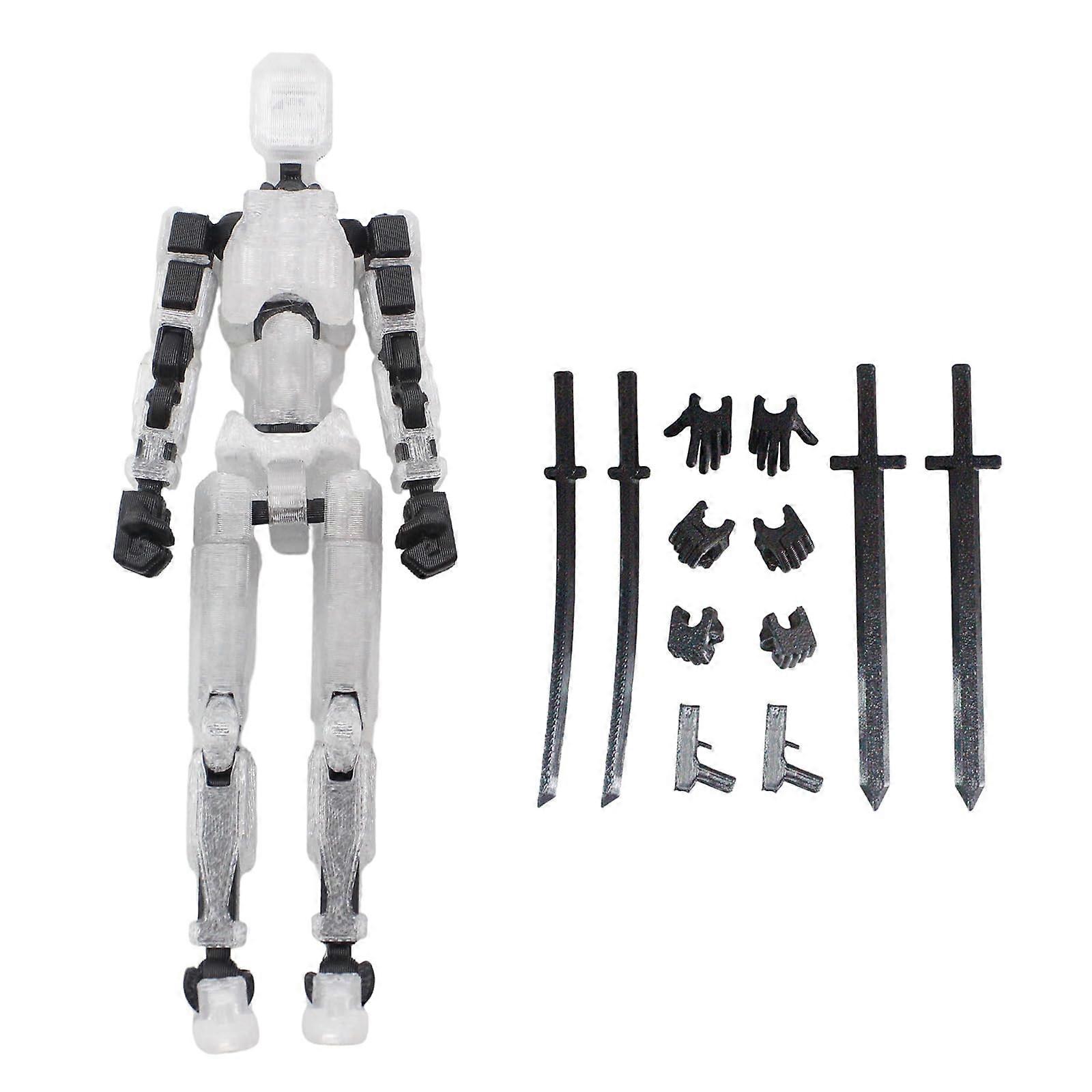3D Printed Poseable Robot Action Figure with Stable Joints for Display or Stopmotion