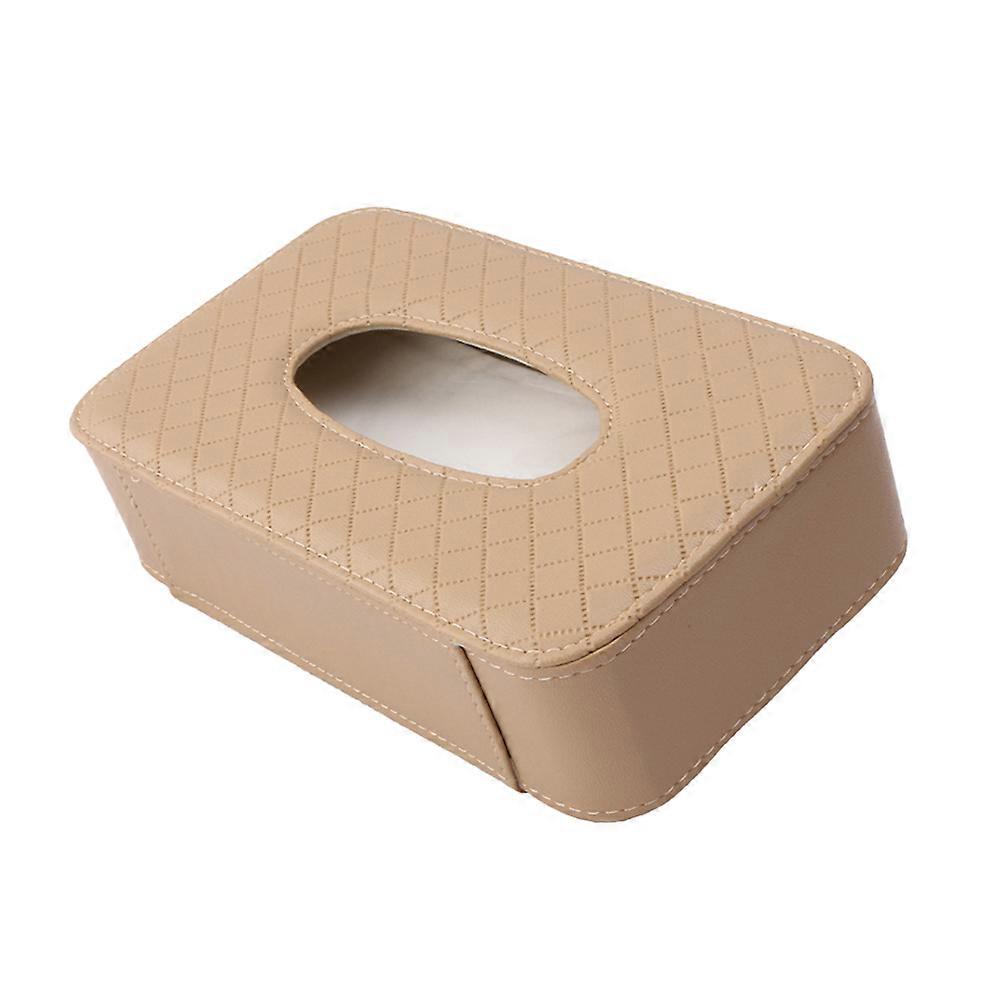 Tissue Box Multi Function Napkin Holder for Car Use Khaki
