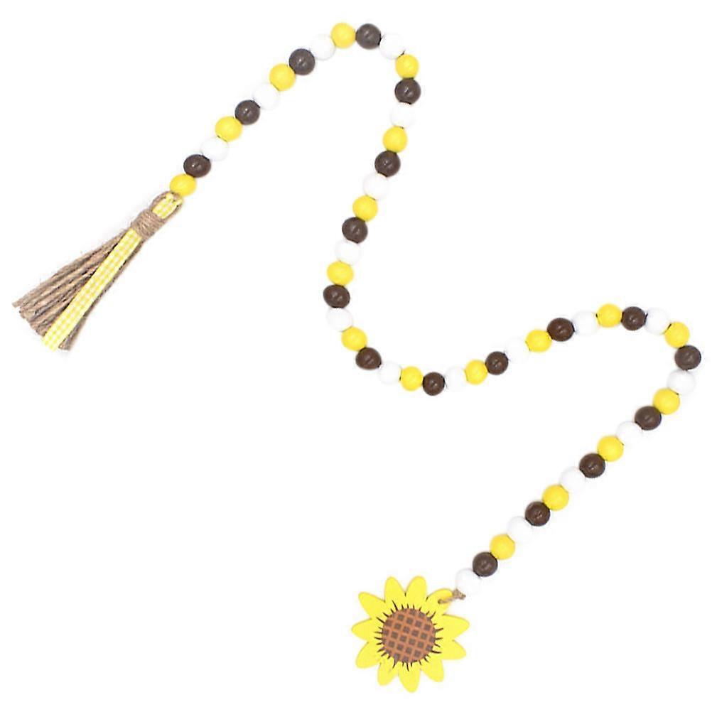 Wooden Beads Decor for Wall Hanging with Assorted Color String