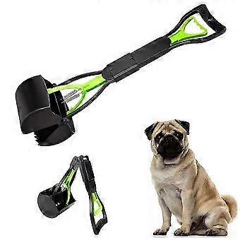 Long Handle Pet Poop Scooper for Dogs, Durable Spring for Lawns & Gravel