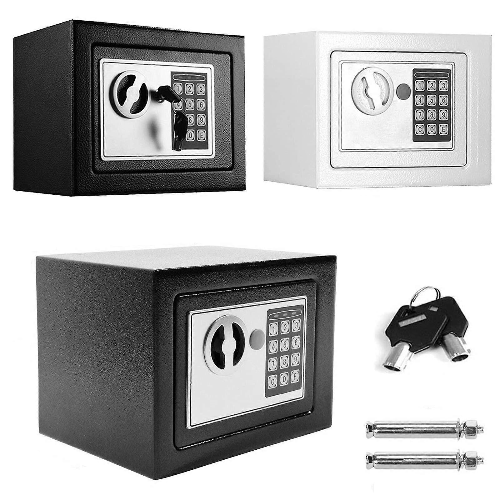 Digital Safe Box with PIN Code, Compact 8.5L Electronic Security Safe for Home Office Hotel, Gray