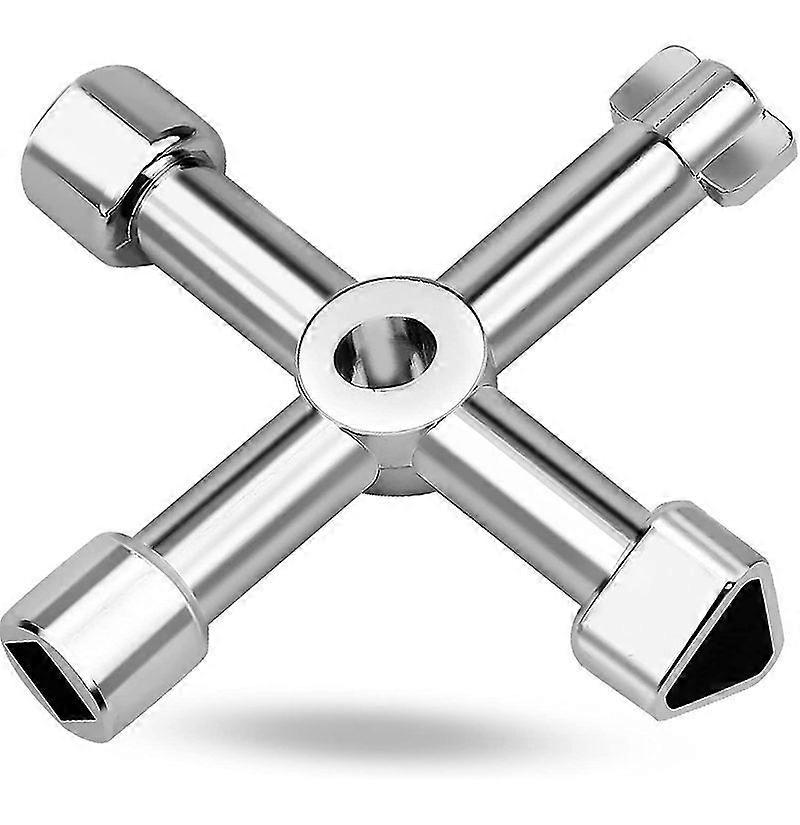 4-way Utility Key, 4-way Multi-function Cross-triangle Key, General Electrical Cabinet Key, 4-in-1 Elevator