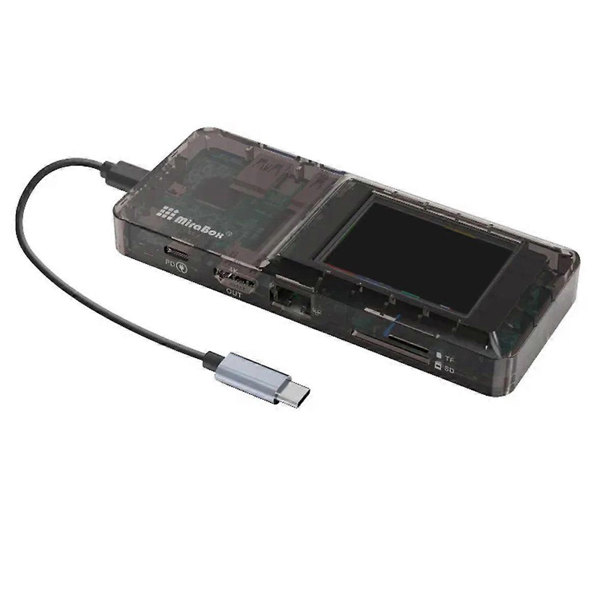 Visual Docking Station Type-C Network Port Docking Station with Console Custom Button TF/SD Card Reader Gifts