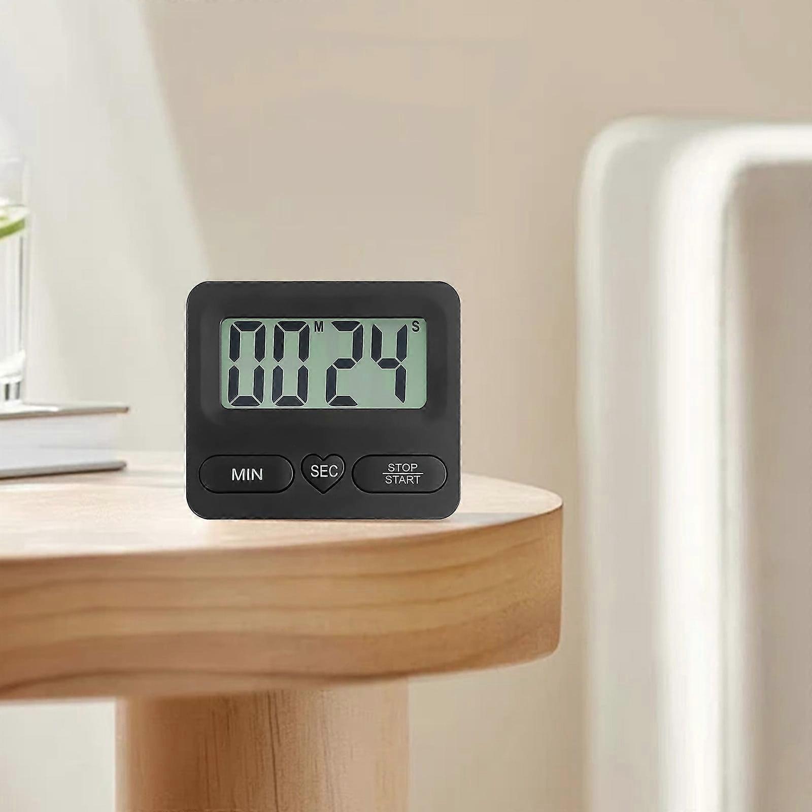 Digital Alarm Clock Large Screen Timer, LED Backlight Perpetual Calendar, Countdown Kitchen & Desk Timer, Portable for Office & Study