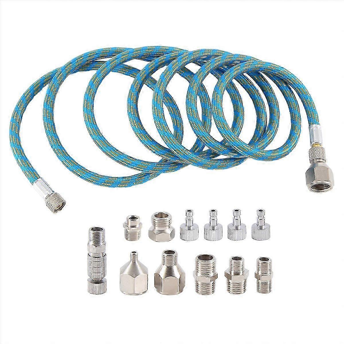 Quick Release Adapter Kit for Airbrush, Nylon Braided Hose Compatible with Air Compressor Systems