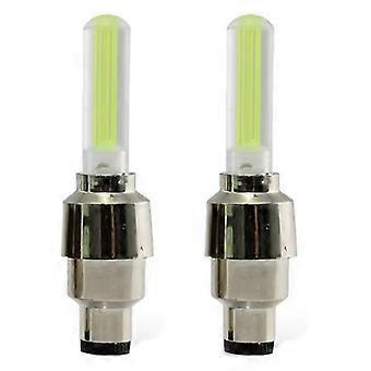 2PCS Neon Bike Spoke Lights Bicycle LED Light Tire Valve Cap Flashlight Wheel Spoke Bicycle Accesso