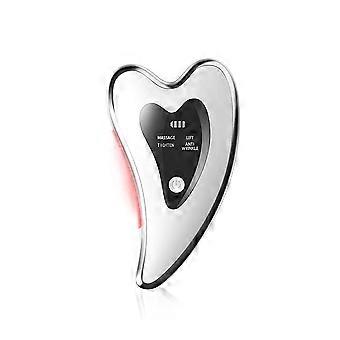 Massageador facial elétrico Gua Sha compatível com lifting facial, remoção de papada, raspagem com placa Gua Sha e máquina de lifting facial com microcorrente.