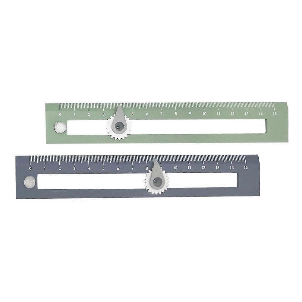 2Pcs Drawing Tools Portable Compass Rulers for Precise Measuring Use