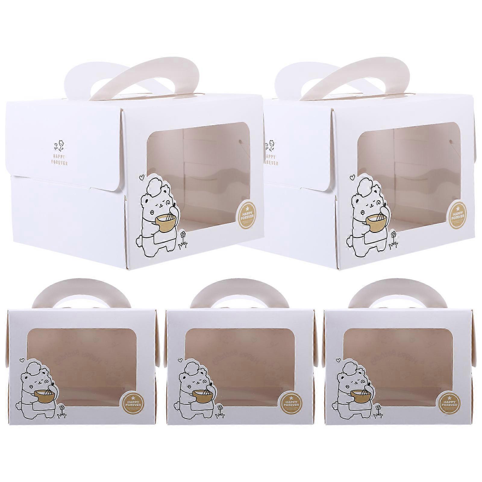 Cake Boxes with Window for Storage 10Pcs White Bakery Boxes Durable Cardboard