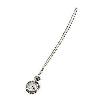 Retro Flip Type Unisex Legering Eenvoudige Quartz Analoge Zakhorloge Ketting Sieraden