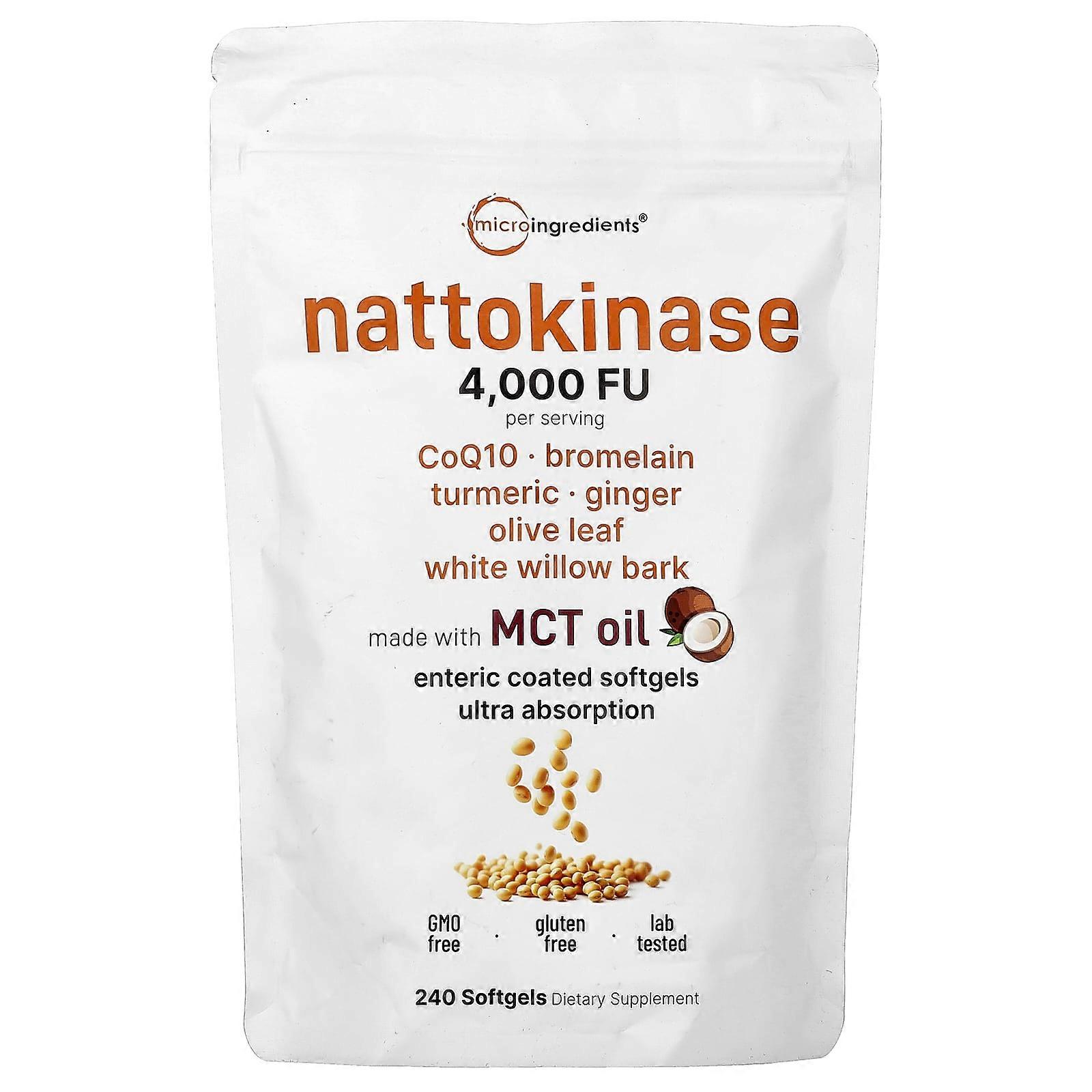 Micro Ingredients, Nattokinase, 240 Softgels