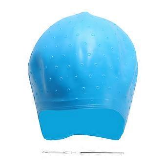Salon Hair Cap Blue Silicone Hair Highlights for Dyeing Purposes
