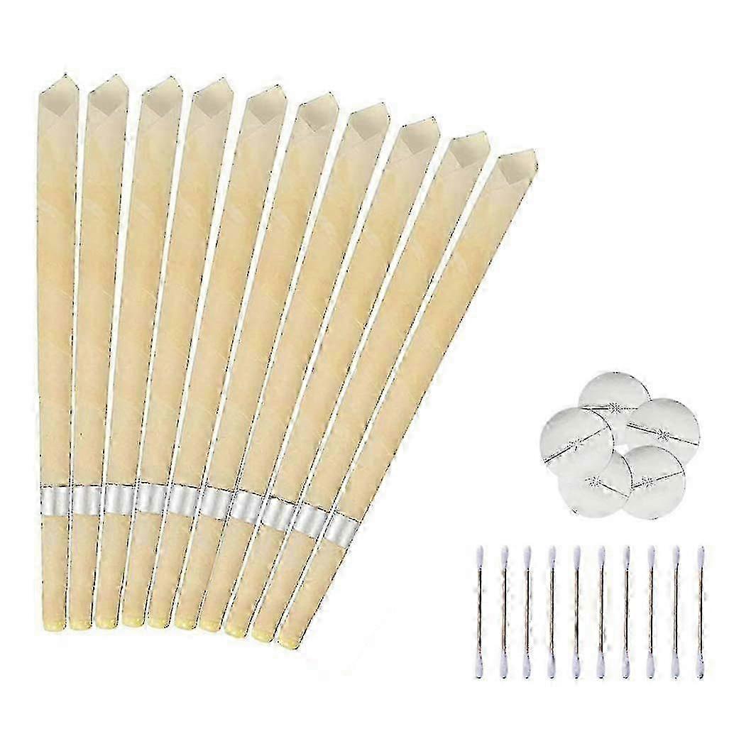 10 Pcs Ear Candles With 5 Protective Discs