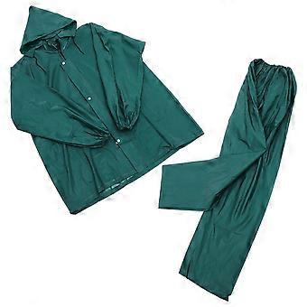 1 Set Outdoor Working Fishing Two Piece Raincoats Rain Suits PVC Rain with Pant for Climbing Hiking